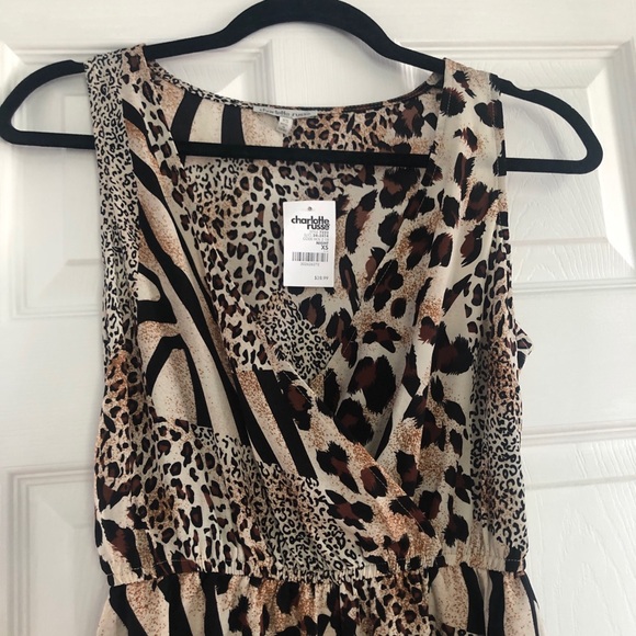Charlotte Russe Leopard Print Dress NWT XS - Picture 3 of 4